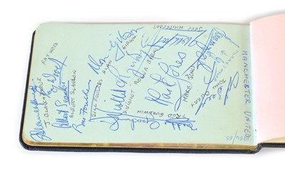 Lot 71 - Autograph album with 1950's footballers to include three members of the Busby Babes