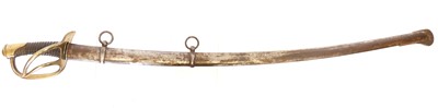 Lot 393 - 1822 French pattern cavalry sabre and scabbard