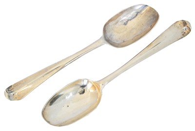Lot 100 - Two early 18th century Irish silver table spoons