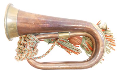 Lot 356 - 1917 Copper and brass bugle by Hawkes & Son