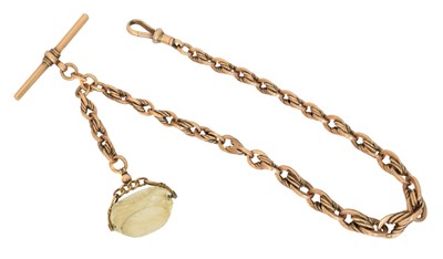 Lot 108 - A 9ct gold Albert chain