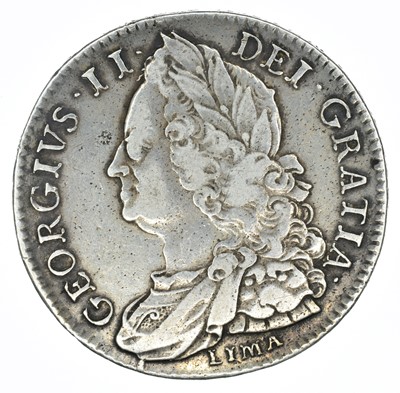 Lot 135 - King George II, Halfcrown, Lima, 1746 D. NONO.
