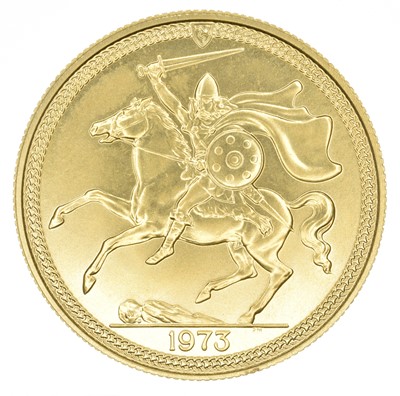 Lot 215 - Queen Elizabeth II, Two Pounds (Double Sovereign), 1973, Isle of Man.