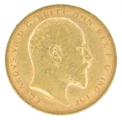 Lot 218 - King Edward VII, Sovereign, 1905.