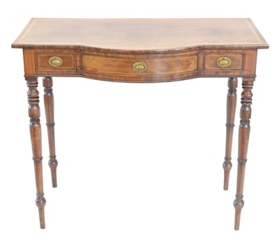 Lot 272 - Regency Style Bow Breakfront Console Table
