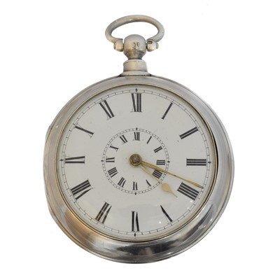 Lot 187 - A late Victorian silver pair cased pocket watch