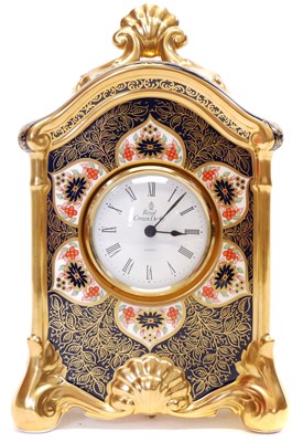 Lot 174 - Royal Crown Derby 1128 old imari Mantel Clock
