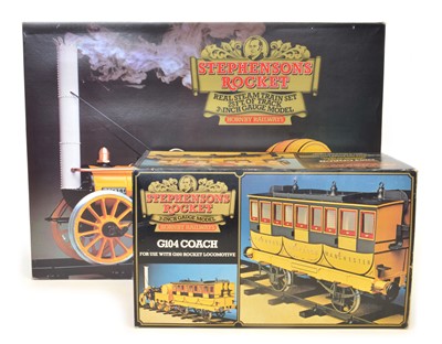 Lot 23 - Hornby Stephensons Rocket, Tender and Coach