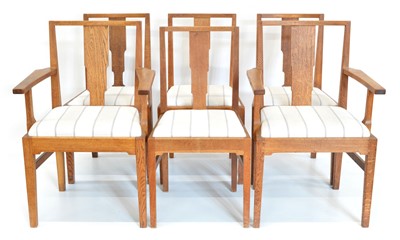 Lot 78 - Six Gordon Russell 'Weston' Oak Dining Chairs