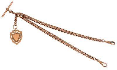 Lot 106 - A 9ct gold Albert chain