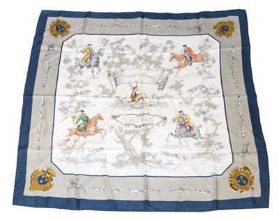 Lot 258 - A Hermès "Venerie Des Princes" silk scarf by Charles Hallo