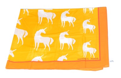 Lot 261 - A Hermès cotton shawl