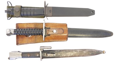 Lot 272 - Three bayonets and scabbards