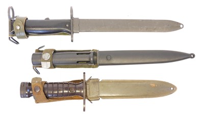 Lot 274 - Three bayonets and scabbards
