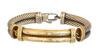 Lot 53 - A diamond bangle by David Yurman