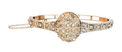 Lot 51 - A diamond hinged bangle