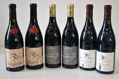 Lot 23 - 6 bottles Mixed Lot Classic Single Domaines Chateauneuf du Pape