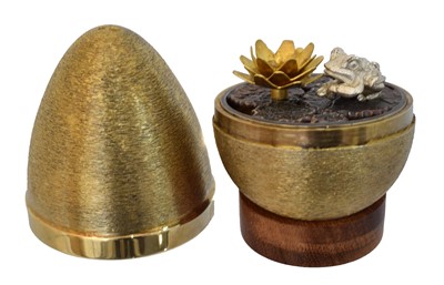 Lot 154 - A silver gilt and enamel 'surprise egg' by Stuart Devlin