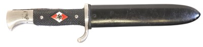 Lot 253 - German Third Reich Hitler Youth knife and scabbard.