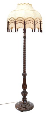 Lot 242 - Victorian Mahogany Standard Floor Lamp
