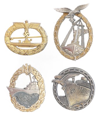 Lot 148 - Four German Third Reich Navy badges