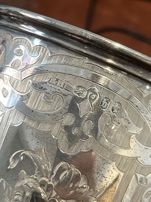 Lot 120 - A Victorian silver ewer and goblets