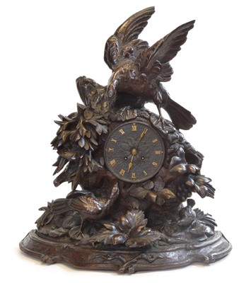 Lot 224 - Late 19th Century Black Forest Mantel Clock