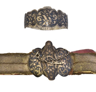 Lot 118 - A selection of 19th century Russian niello silver