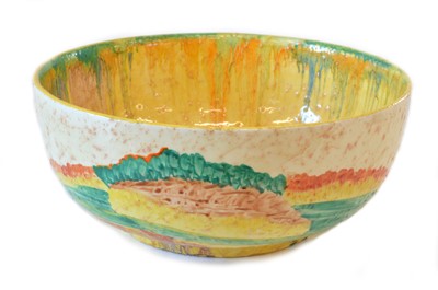 Lot 15 - Clarice Cliff Bizarre 'Patina Country' Pattern Bowl