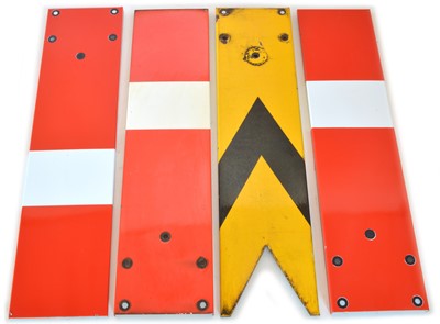 Lot 12 - Four enamel BR signal arms
