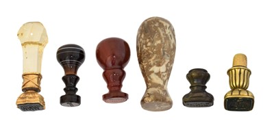 Lot 250 - Six gem-set seals
