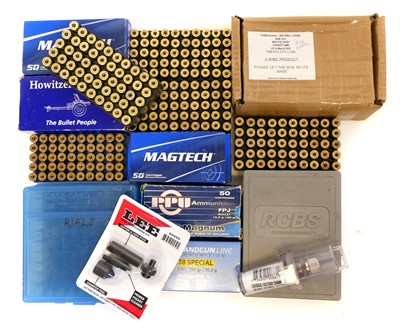Lot 596 - .38 Special / .357 Magnum RCBS dies, and reloading components