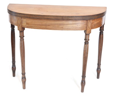 Lot 346 - George III Mahogany Fold Over Tea Table