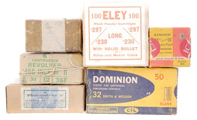 Lot 568 - Six boxes of collectors ammunition LICENCE REQUIRED