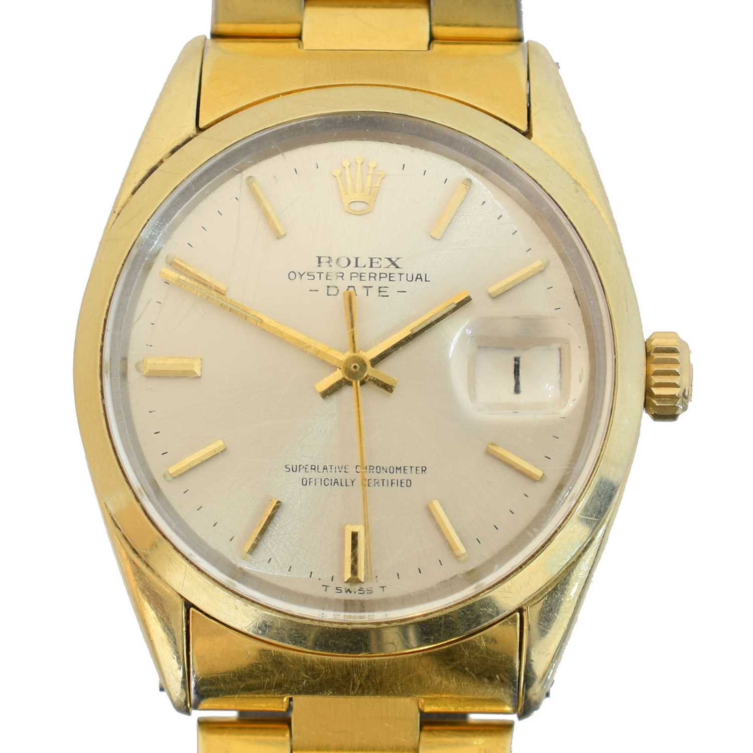 Lot 223 - A 1970s steel and gold Rolex Oyster Perpetual Date wristwatch