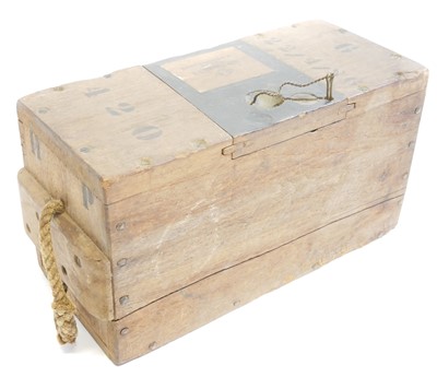 Lot 87 - Original wood ammunition chest for the .577 Snider