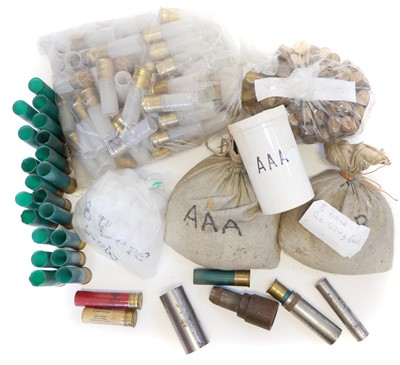 Lot 577 - 8 bore reloading components and tools
