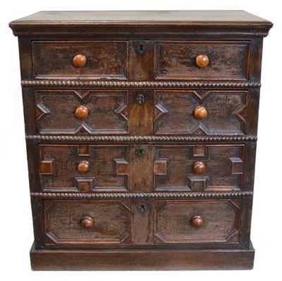 Lot 271 - 18th century and Later Oak Chest of Drawers