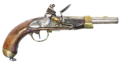 Lot 8 - French flintlock cavalry pistol