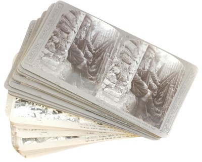 Lot 334 - The Great War, WWI Stereoscope slides, two...