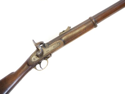 Lot 64 - Three band .577 percussion rifle