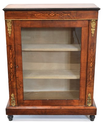 Lot 267 - Victorian Walnut and Ormolu Mounted Pier Cabinet