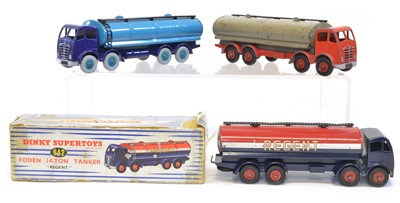 Lot 53 - Three Dinky Supertoys Foden Tankers