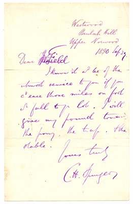 Lot 91 - Charles Haddon Spurgeon (1834-1892)