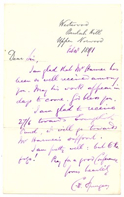 Lot 92 - Charles Haddon Spurgeon (1834-1892)