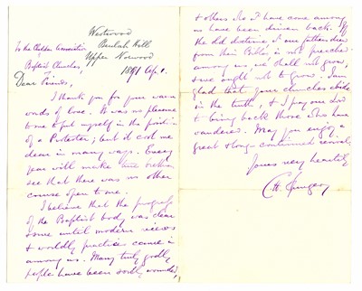 Lot 72 - Charles Haddon Spurgeon (1834-1892)