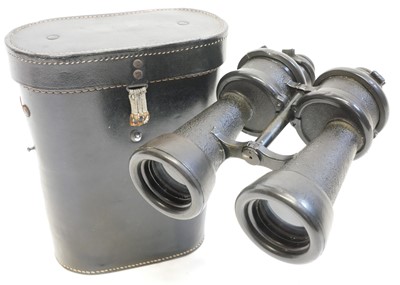 Lot 341 - Pair of WWII German Kreigsmarine 7x50 binoculars, with rubber armoured guards