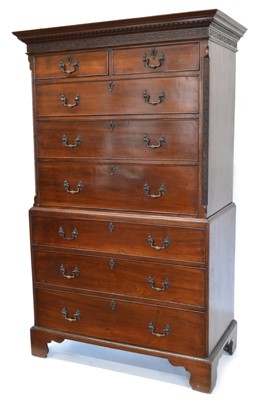 Lot 226 - George III Mahogany Chest on Chest