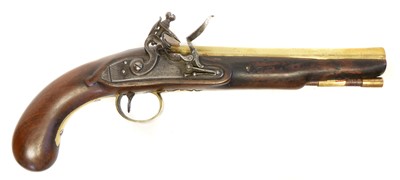 Lot 19 - Flintlock holster pistol by Simmons