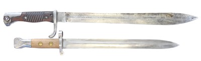 Lot 210 - German butcher bayonet  and a British 1888 pattern bayonet.